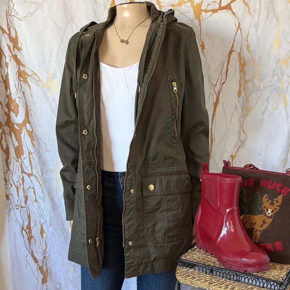 * J. Crew Dark Green Women's Utility Jacket